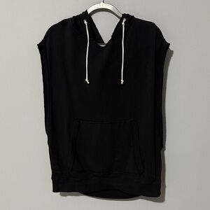 We the Free - Black Sleeveless Hoodie with Front Pocket